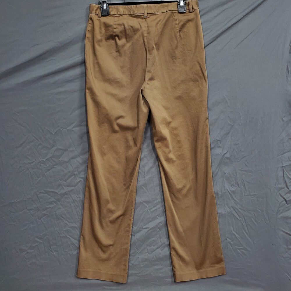 Brooks Womens Stretch Pants Size 10 Brown Straight Leg - Picture 2 of 5